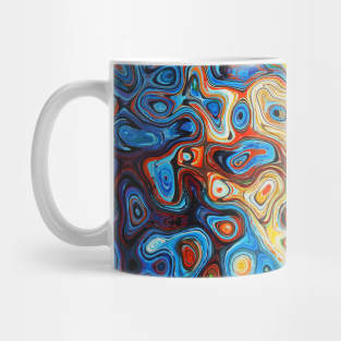 Abstraction and destruction - Colourful melange of shapes and colours Mug